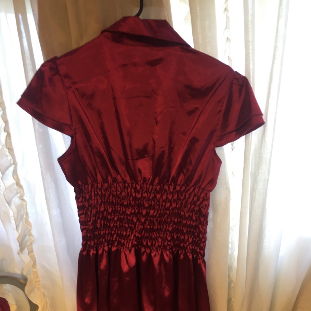 Red Ruffle Dress Shirt - Picture 3 of 6
